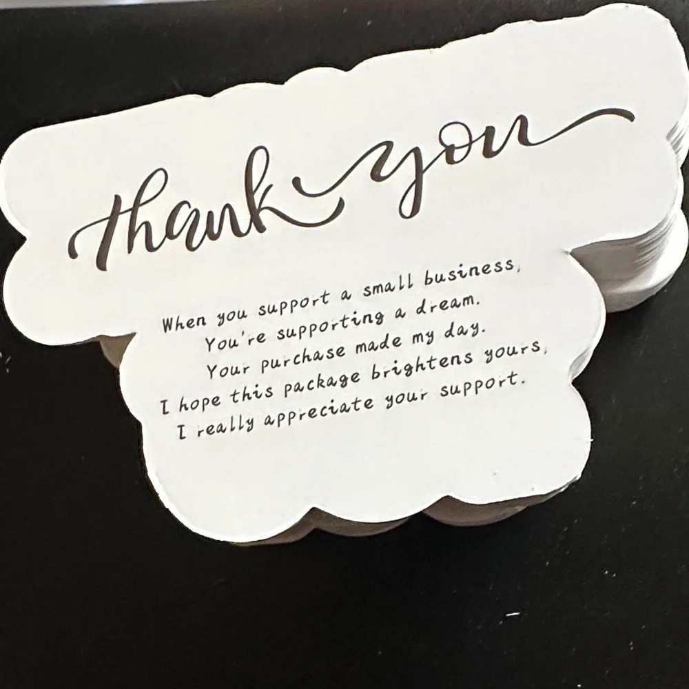 Thank You Cards 50ct Double Sided Splat Style Seller Supplies Shipping Supplies